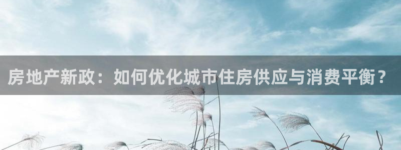 风暴娱乐求333OOc：房地产新政：如何优化城市住房供应与消